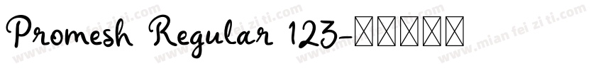 Promesh Regular 123字体转换